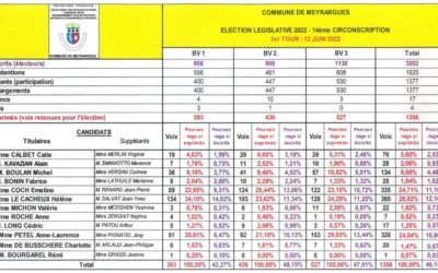 Les résultats des élections législatives 2022