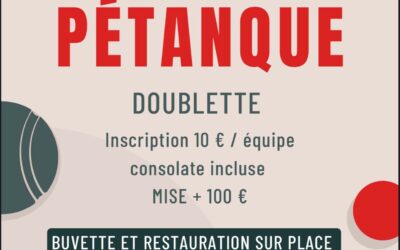 Concours de pétanque le samedi 19 juillet