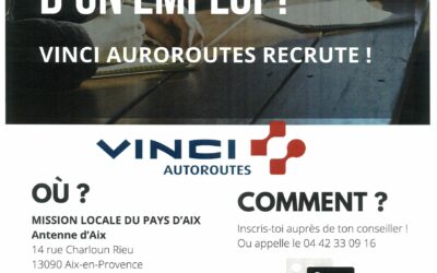 EMPLOIS JEUNES A VINCI AUTOROUTES – JOURNEE DE PRESENTATION DE TOUS LES METIERS – LE 26 JUIN 2025 A 14H MISSION LOCALE