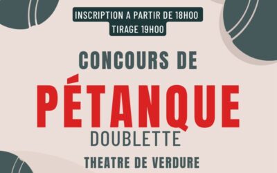 Concours de pétanque le 30 mai et le 18 juillet