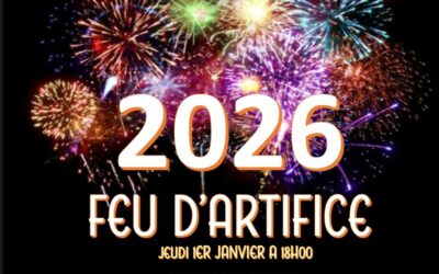 Feu d’artifice de la nouvelle année le 1er janvier à 18h