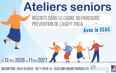 Sophrologie, bien-être, numérique, premiers secours, gym douce… les ateliers seniors du CCAS reprennent en novembre : inscrivez-vous vite