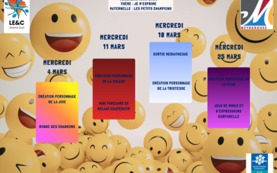 Planning des mercredis de mars maternelle