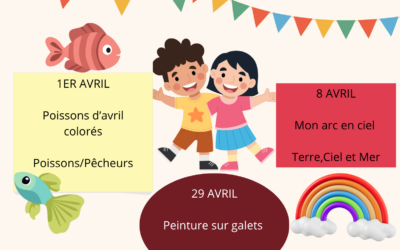 Planning des mercredis de avril maternelle