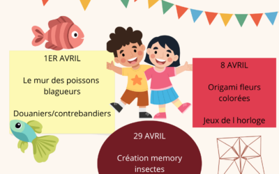 Planning des mercredis de avril élémentaire