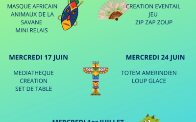 Planning des mercredis de juin maternelle